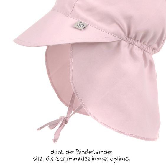 Lässig Cappellino con visiera e protezione per il collo Cappello con Aletta Protezione Solare LSF - Rosa Pallido - Taglia: 41-44