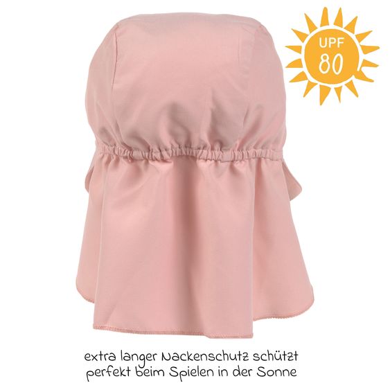 Lässig Schirmmütze mit Nackenschutz LSF Sun Protection Flap Hat - Peach - Gr. 43/45