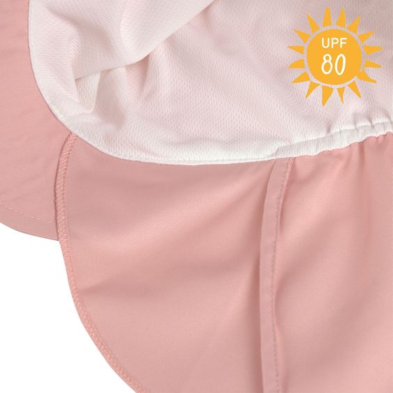 Lässig Schirmmütze mit Nackenschutz LSF Sun Protection Flap Hat - Peach - Gr. 46/49