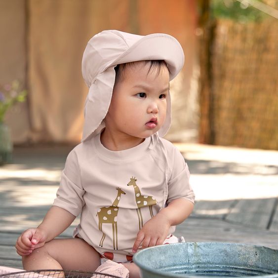 Lässig Schirmmütze mit Nackenschutz LSF Sun Protection Flap Hat - Powder Pink - Gr. 43/45