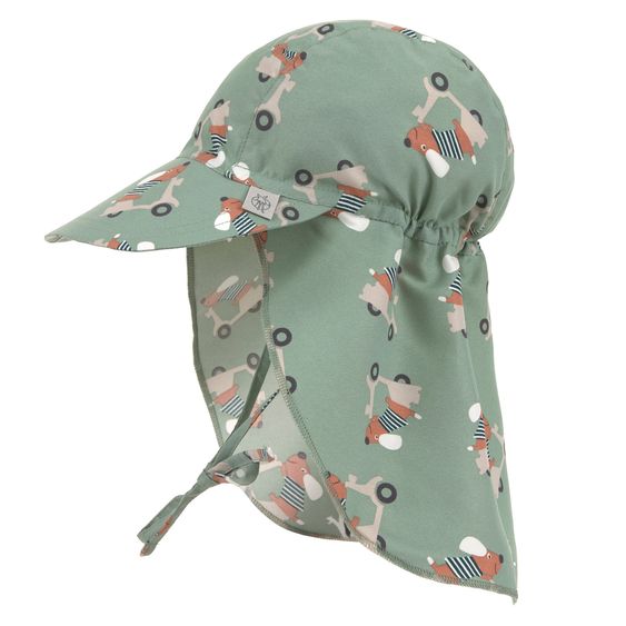 Lässig Sun cap with neck protection LSF Sun Protection Flap Hat - Green - Size: 48-51