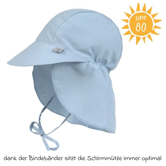 Lässig Schirmmütze mit Nackenschutz LSF Sun Protection Flap Hat - Sky Blue - Gr. 43/45