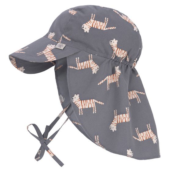 Lässig Schirmmütze mit Nackenschutz LSF Sun Protection Flap Hat - Tiger Grey - Gr. 43/45