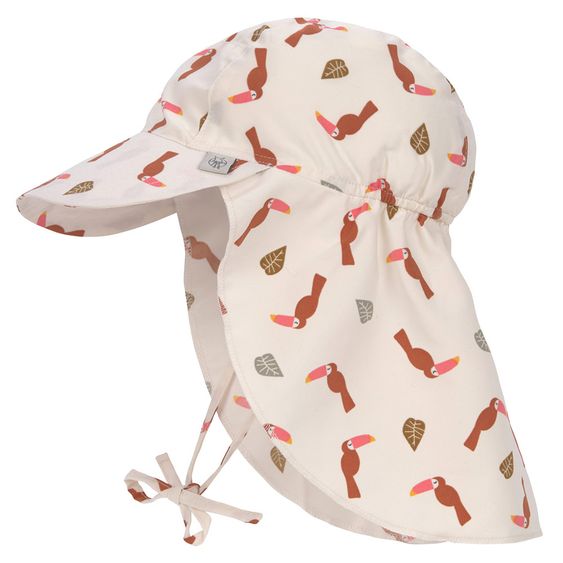 Lässig Schirmmütze mit Nackenschutz LSF Sun Protection Flap Hat - Toucan Offwhite - Gr. 43/45