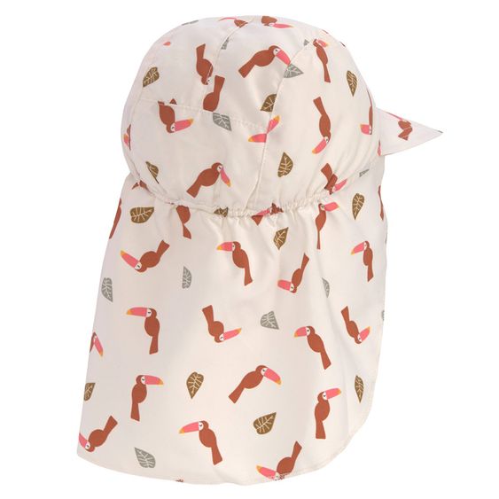 Lässig Schirmmütze mit Nackenschutz LSF Sun Protection Flap Hat - Toucan Offwhite - Gr. 43/45