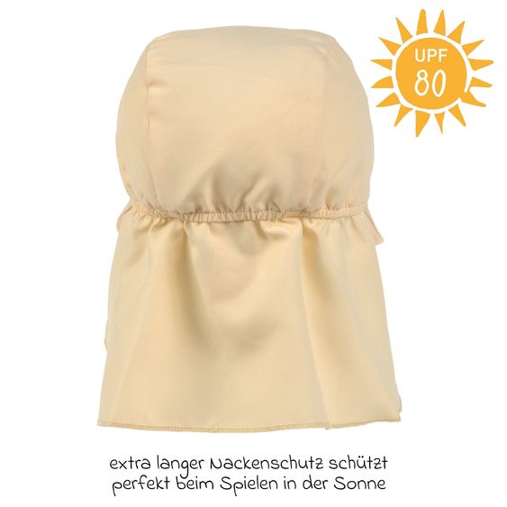 Lässig Schirmmütze mit Nackenschutz LSF Sun Protection Flap Hat - Vanilla - Gr. 43/45