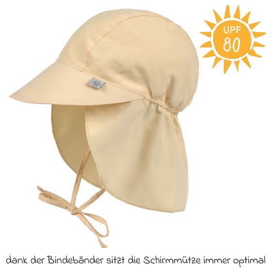 Lässig Schirmmütze mit Nackenschutz LSF Sun Protection Flap Hat - Vanilla - Gr. 43/45