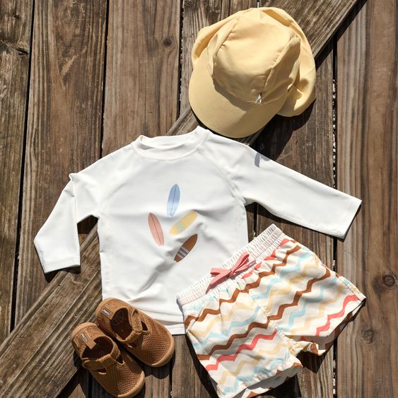 Lässig Schirmmütze mit Nackenschutz LSF Sun Protection Flap Hat - Vanilla - Gr. 43/45