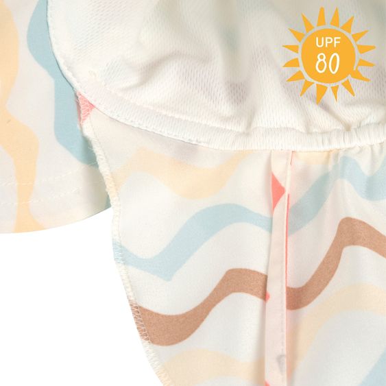 Lässig Schirmmütze mit Nackenschutz LSF Sun Protection Flap Hat - Wave - Sea Salt - Gr. 46/49