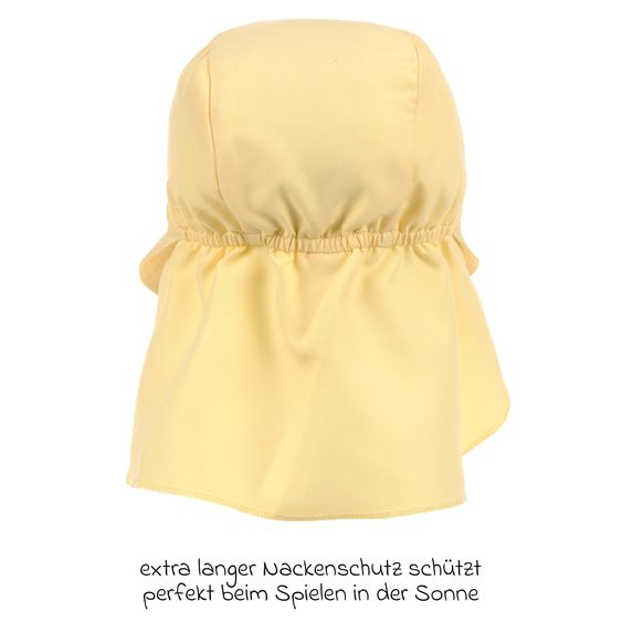Lässig Cappellino con visiera e protezione per il collo Cappello con Aletta Protezione Solare LSF - Giallo - Taglia: 45-47
