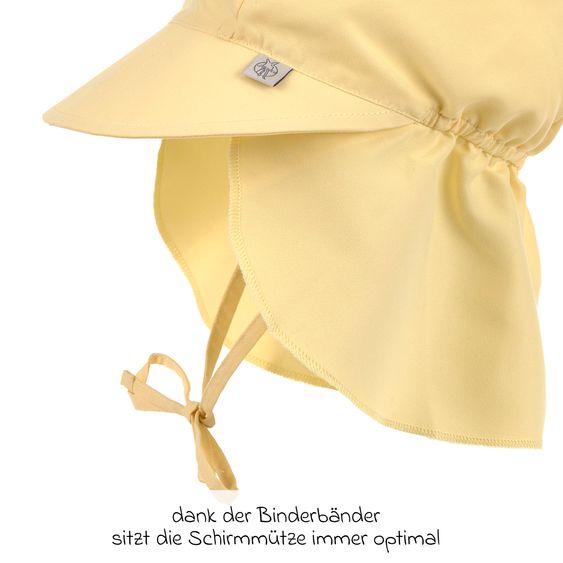 Lässig Cappellino con visiera e protezione per il collo Cappello con Aletta Protezione Solare LSF - Giallo - Taglia: 45-47