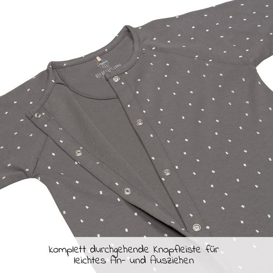 Lässig Schlafanzug Pyjama aus Bio-Baumwolle - Spots Anthracite - Gr. 50/56