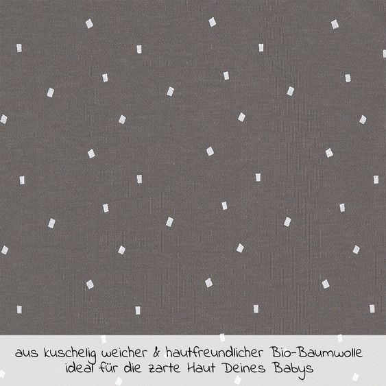 Lässig Schlafanzug Pyjama aus Bio-Baumwolle - Spots Anthracite - Gr. 50/56