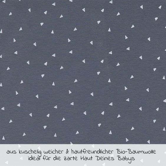 Lässig Schlafanzug Pyjama aus Bio-Baumwolle - Triangle Blue - Gr. 50/56