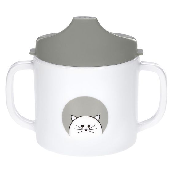 Lässig Schnabeltasse mit Doppelgriff - Little Chums Cat