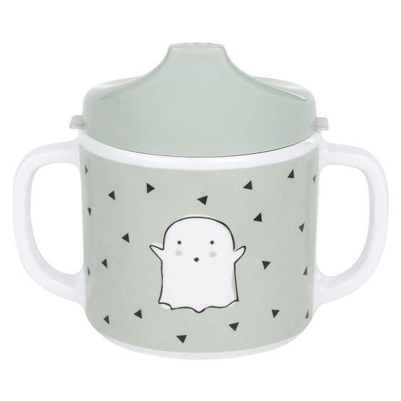 Lässig Schnabeltasse mit Doppelgriff - Little Spookies - Olive