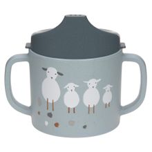 Schnabeltasse mit Doppelgriff - Tiny Farmer - Sheep & Goose - Blue