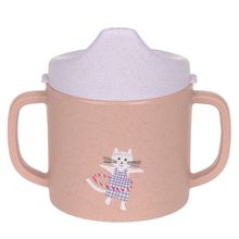 Sippy cup with double handle - Tiny Team Cat