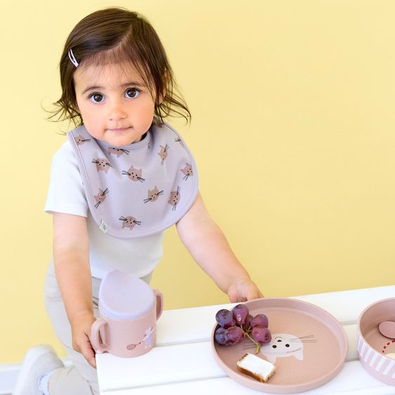 Lässig Sippy cup with double handle - Tiny Team Cat