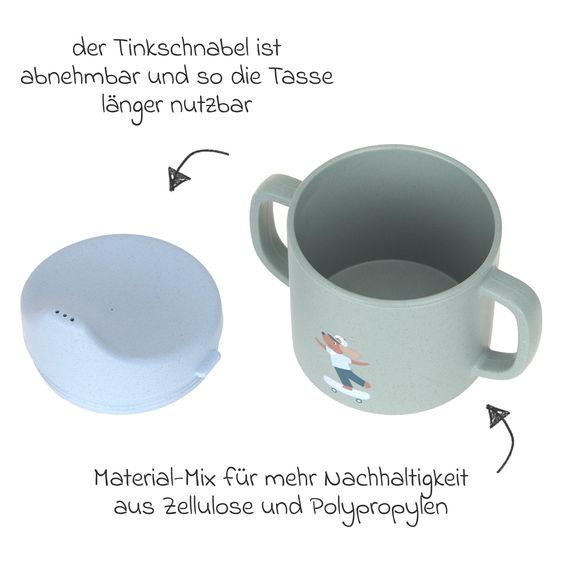 Lässig Sippy cup with double handle - Tiny Team Dog
