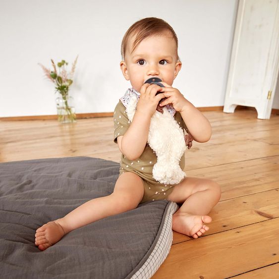 Lässig Schnuffeltuch Knitted Baby Comforter GOTS - Tiny Farmer - Sheep