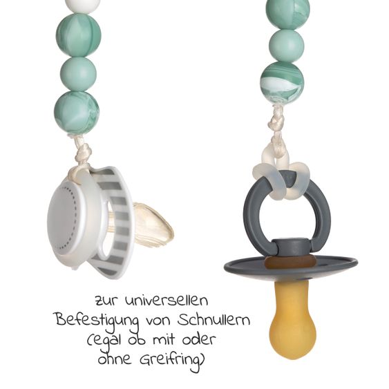 Lässig Catena con ciuccio in legno e silicone - Little Chums Dog
