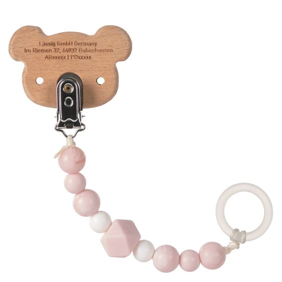 Lässig Schnullerkette aus Holz und Silikon - Little Chums Mouse