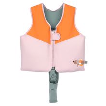 Swim Trainer Vest Swim Vest - Pale Pink / Orange - Size: 92-98