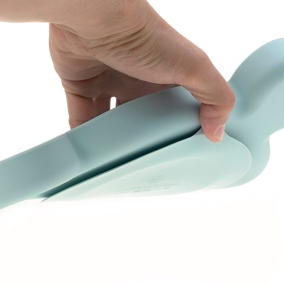 Lässig Silicone Eating Plate - Little Chums Mouse - Blue
