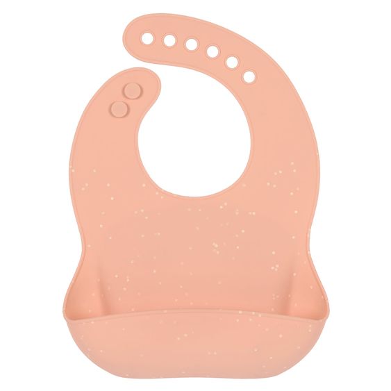 Lässig Silicone bib 2-pack - Apricot / Nature