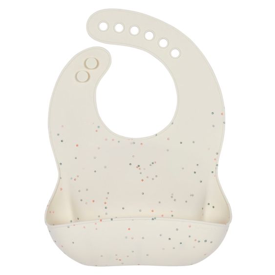 Lässig Silicone bib 2-pack - Apricot / Nature