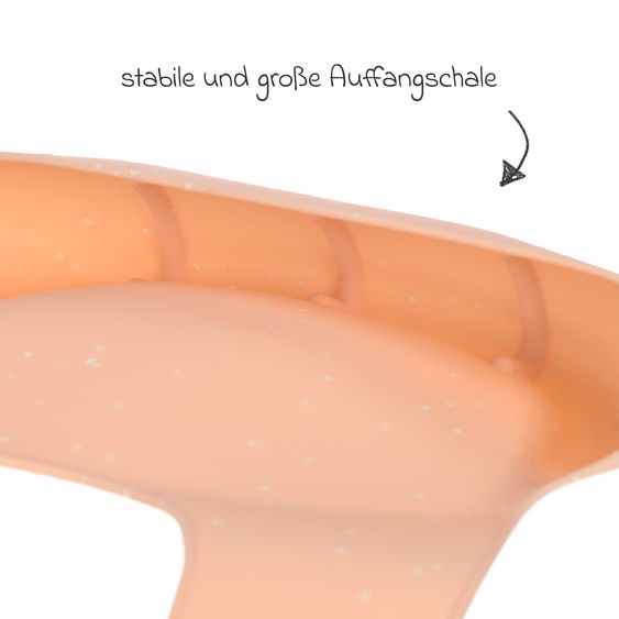 Lässig Silicone bib 2-pack - Apricot / Nature