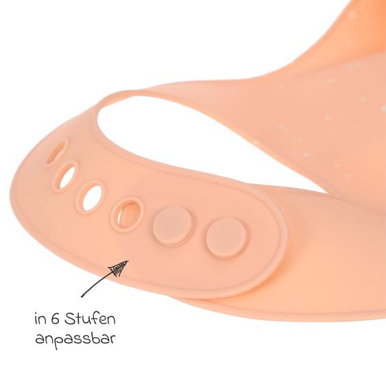 Lässig Silicone bib 2-pack - Apricot / Nature