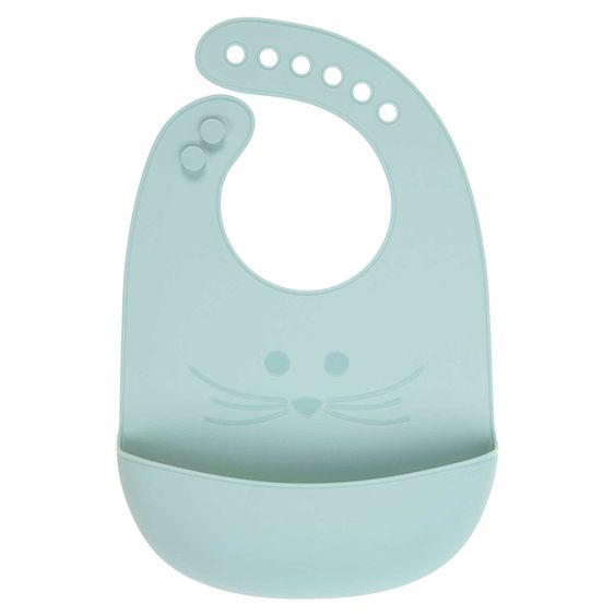 Lässig Silicone Bib - Little Chums Mouse - Blue