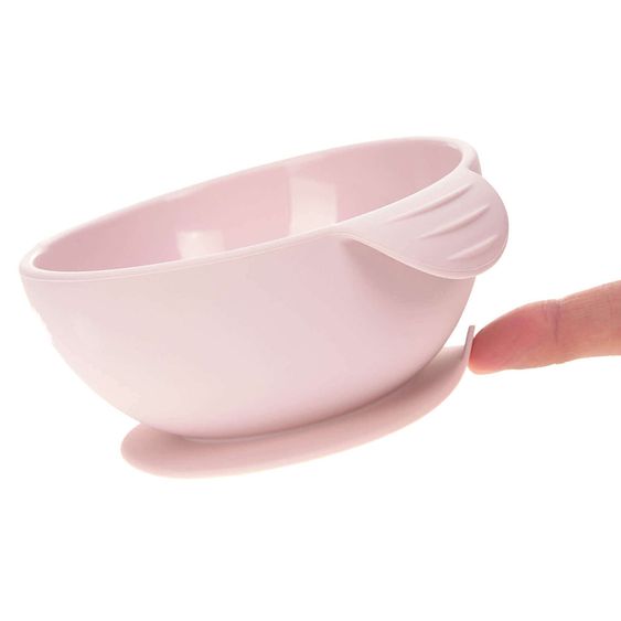 Lässig Silikon-Schale mit Saugfuß - Light Pink