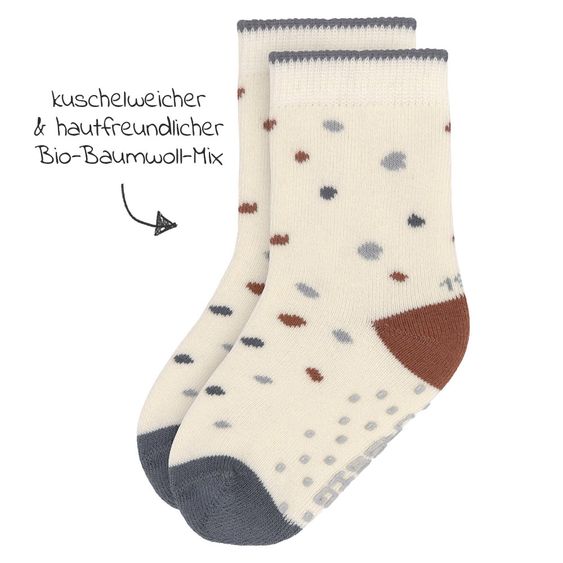 Lässig Socken 2er Pack Anti-Slip aus Bio-Baumwolle - Tiny Farmer Blue - Gr. 19-22
