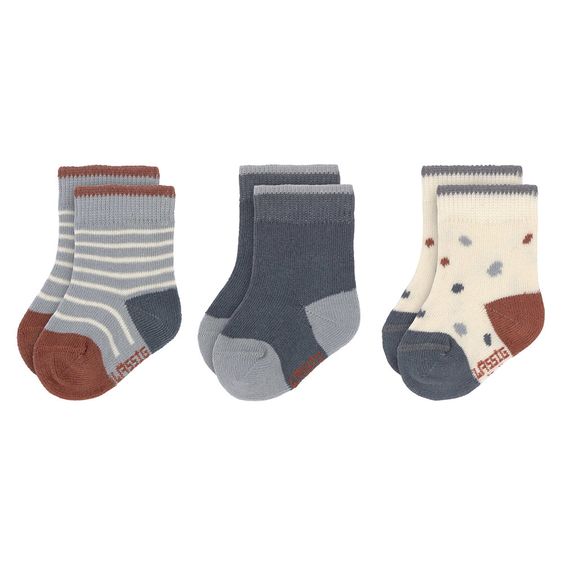 Lässig Socken 3er Pack aus Bio-Baumwolle - Tiny Farmer Blue - Gr. 12-14