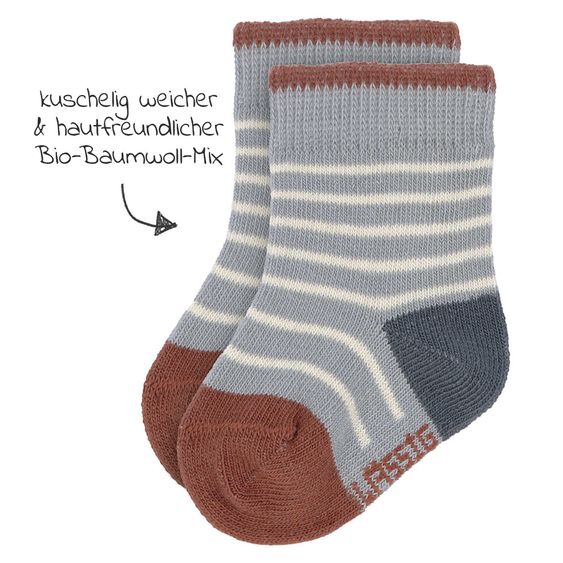 Lässig Socken 3er Pack aus Bio-Baumwolle - Tiny Farmer Blue - Gr. 12-14