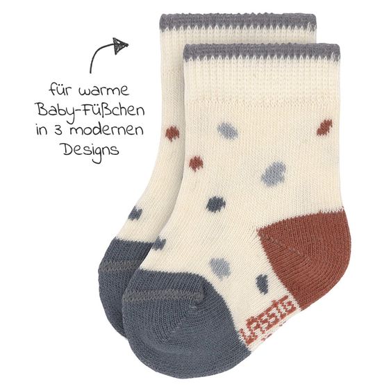Lässig Socken 3er Pack aus Bio-Baumwolle - Tiny Farmer Blue - Gr. 12-14