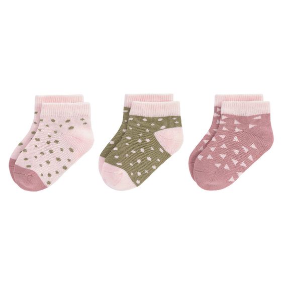 Lässig Socken 3er Pack Sneaker Socks aus Bio-Baumwolle - Cinnamon - Gr. 12-14