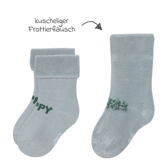 Lässig Calzini 3-pack Terry in cotone biologico - Lemon - Azzurro - Taglie 12-14