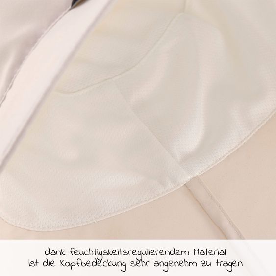 Lässig Cappello da sole con protezione per il collo SPF Cappello a collo lungo - Bianco sporco - Taglia 43/45