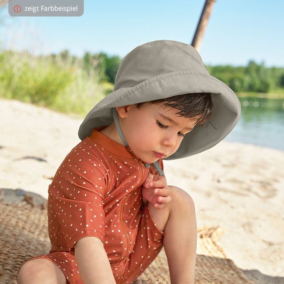 Lässig Cappello da sole con protezione per il collo SPF Cappello a collo lungo - Bianco sporco - Taglia 43/45