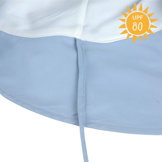 Lässig Cappello da sole con protezione per il collo SPF Cappello a collo lungo con protezione solare - Azzurro - Taglia 50/51