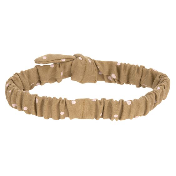 Lässig Stirnband aus Bio-Baumwolle - Dots Curry - Gr. 4-12 Monate