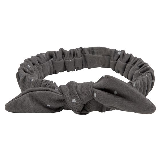 Lässig Stirnband aus Bio-Baumwolle - Striped Grey Anthracit - Gr. 4-12 Monate