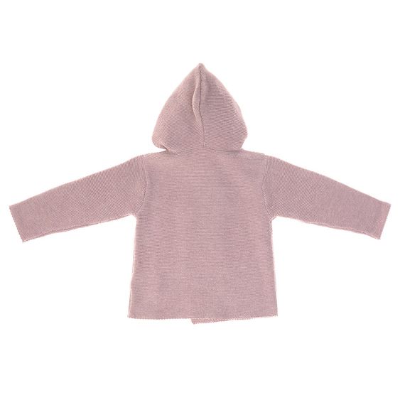 Lässig Strick-Jacke Hoodie GOTS - Garden Explorer Light Pink - Gr. 50/56