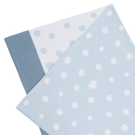 Lässig Organic cotton knitted blanket 75 x 100 cm - Dots Light Blue