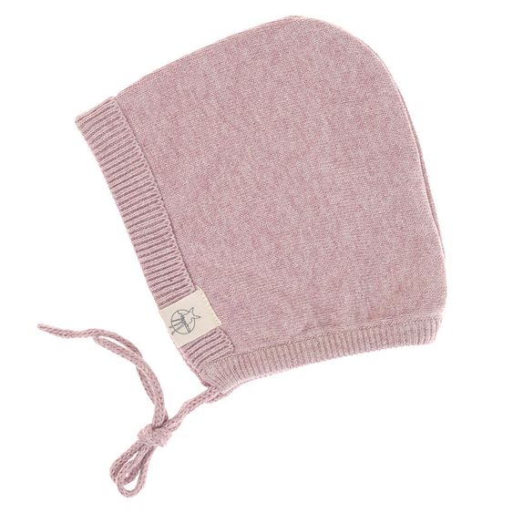 Lässig Strick-Mütze GOTS zum Binden - Garden Explorer Light Pink - Gr. 50/56