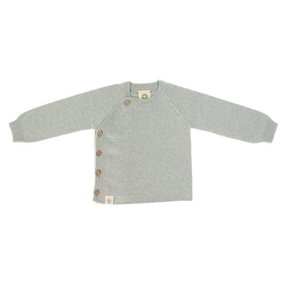 Lässig Strick-Pullover Kimono GOTS - Garden Explorer Aqua Grey - Gr. 50/56